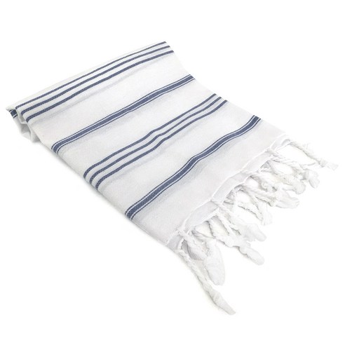 올리브앤린넨 닷차 터키쉬 핸드 키친 타월 주방수건 102 x 61 x 0.26cm, Navy, 1개