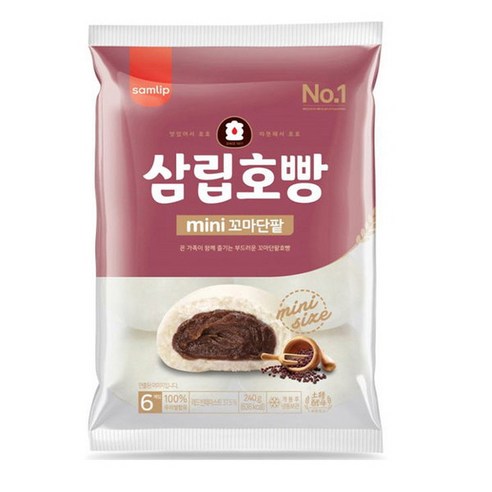 삼립 냉동 꼬마호빵 단팥 6입, 240g, 2개