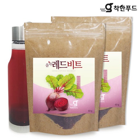 착한푸드 레드비트차 60g x 2개