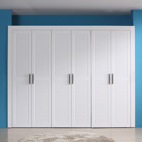 빅로드가구 NEW 에비앙-긴문형 3자 장롱, 옷장_화이트