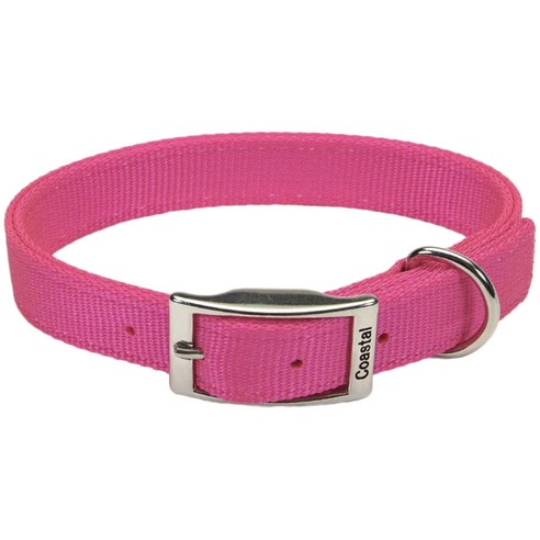 코스탈펫 나일론 더블 애견 목줄, Neon Pink