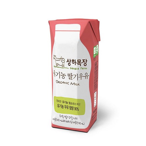 상하목장 유기농 우유, 200ml, 48개