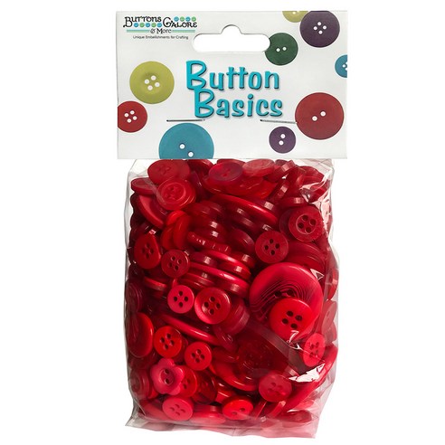 버튼갤로어 베이직 컬러풀 크래프트 버튼 단추 155.9g, Watermelon, 1개