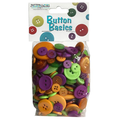 버튼갤로어 베이직 컬러풀 크래프트 버튼 단추 155.9g, Trick Or Treat, 1개