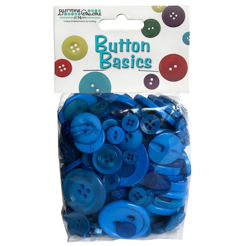 버튼갤로어 베이직 컬러풀 크래프트 버튼 단추 155.9g, Blueberry, 1개