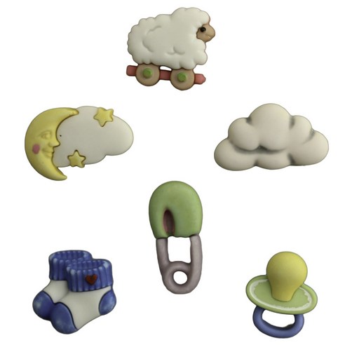 버튼갤로어 3D 버튼 단추, Sweet Dreams, 6개입