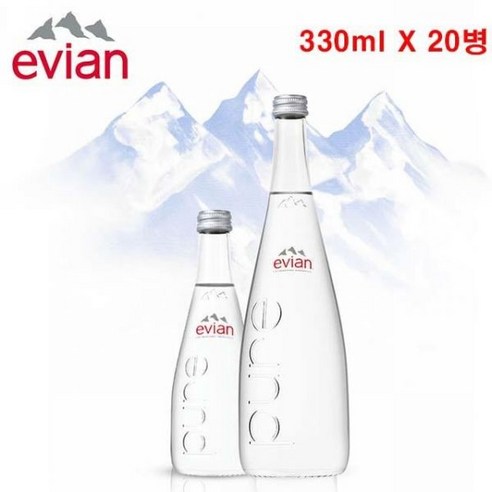 라이브잇 에비앙 천연 광천수, 330ml, 4개