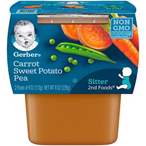 Gerber 2단계 어린이 식품 113g, 혼합 채소(Mixed Vegetables), 1개, 226g