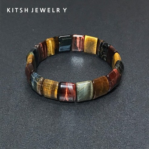 키치쥬얼리 호안석 사각 원석팔찌