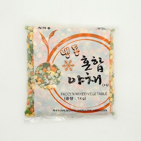 그린무역 냉동 야채믹스 4종(외식용) 1kg, 단품