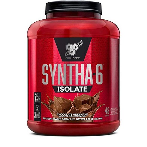 비에스엔 신타-6 아이솔레이트 프로틴 파우더 드링크 믹스 단백질 보충제 초콜릿 밀크쉐이크, 1개, 1.82kg