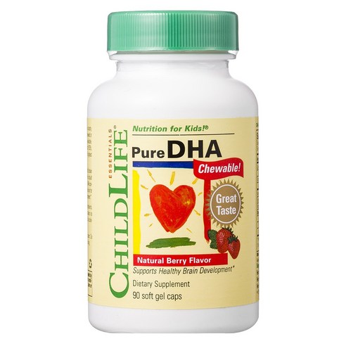 차일드라이프 퓨어 어린이 DHA 내추럴 베리 츄어블 소프트젤 캡, 90개, 1개