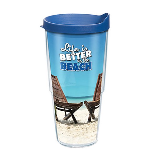 터비스 킵 드링크 핫 & 콜드 텀블러, Life Better On The Boat, 710ml