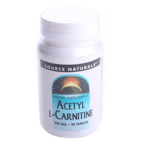소스내츄럴스 아세틸 L-카르니틴 250mg 타블렛 글루텐 프리 비건 무설탕, 90개입, 1개, 90정