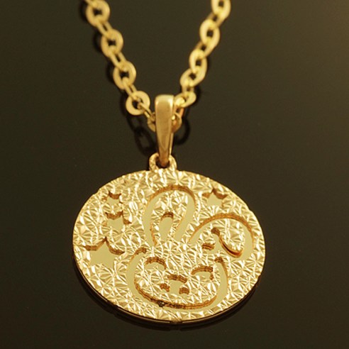 18K GOLD [미아방지목걸이] 토끼라운앞커팅_BP835