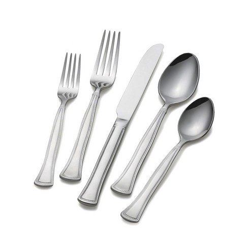 고메베이직스 양식커트러리 5종 세트 4개입, Halston, Dinner Fork + Salad Fork + Dinner Knife + Dinner Spoon + Teaspoon