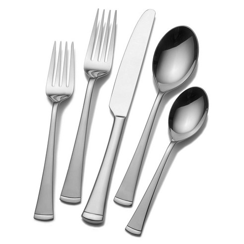 고메베이직스 양식커트러리 5종 세트 4개입, Contempo, Dinner Fork + Salad Fork + Dinner Knife + Dinner Spoon + Teaspoon