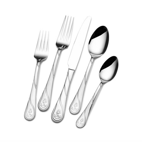 타올 에브리데이 양식커트러리 5종 세트 4개입, Anchor, Dinner Fork + Salad Fork + Dinner Knife + Dinner Spoon + Teaspoon