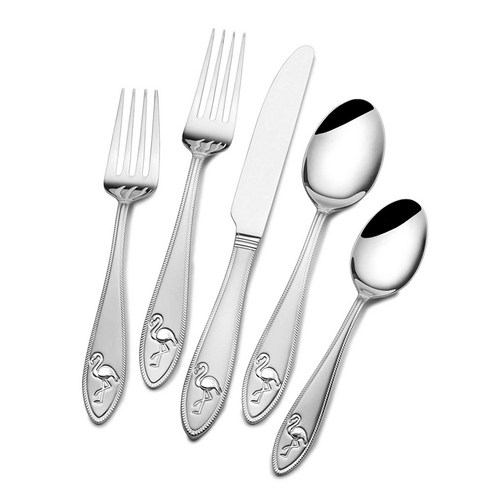 타올 에브리데이 양식커트러리 5종 세트 4개입, Flamingo, Dinner Fork + Salad Fork + Dinner Knife + Dinner Spoon + Teaspoon