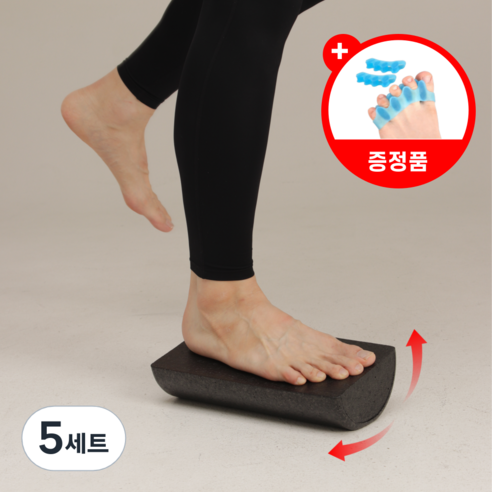 에프엠핏 발목 밸런스 강화 운동기구, 5세트, 블랙