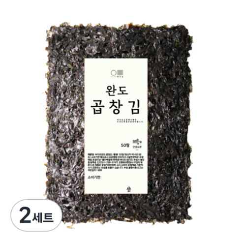 햇 완도 곱창김 50장 100장 초특가, 2세트, 180g
