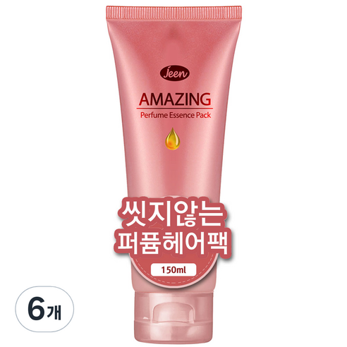 퍼퓸 헤어에센스 JEEN 어메이징 단백질 헤어팩, 6개, 150ml