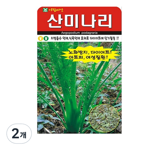 산미나리 씨앗 400립, 2개