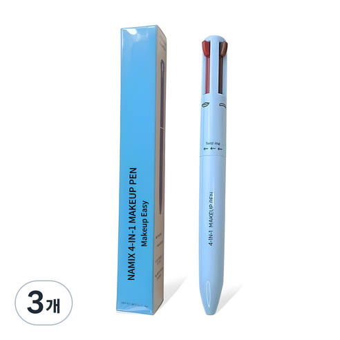 나믹스 간편한 4 in 1 메이크업 블루 펜, 4in1 Pink Pen, 3개