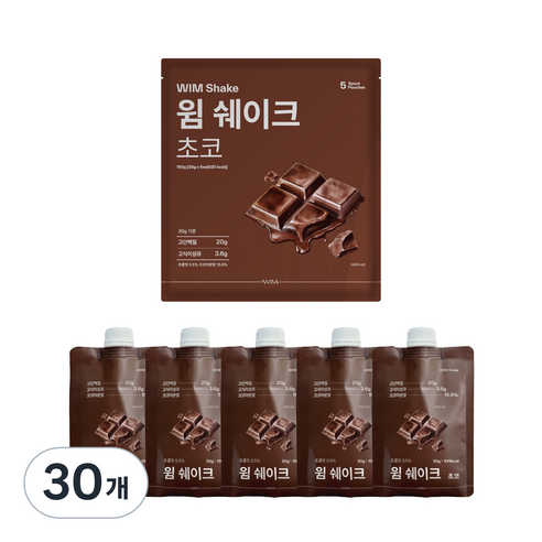 윔다이어트 윔쉐이크 초코, 30개, 30g