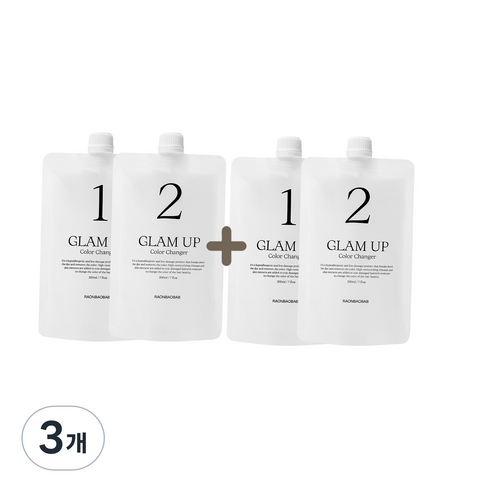 글램업 블랙빼기 탈색제 1제 200ml + 2제 200ml 세트, 6개