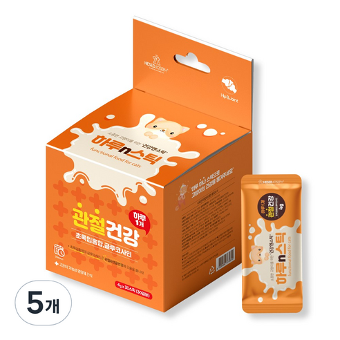하루n스틱 고양이 영양제, 30회분, 뼈/관절강화, 5개