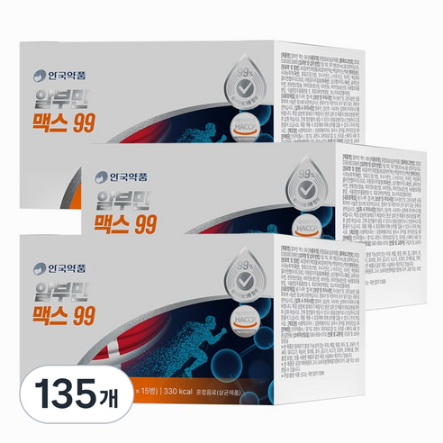 안국약품 마시는 알부민 맥스 99 프리미엄 MAX 특허원료 3종, 135개, 35ml