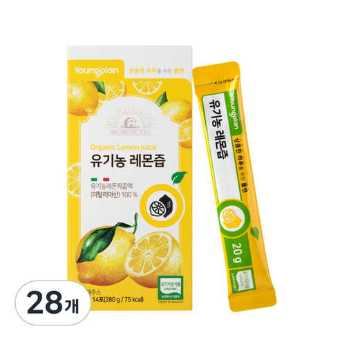 영진약품 영플랜 유기농 레몬즙, 28개, 20g