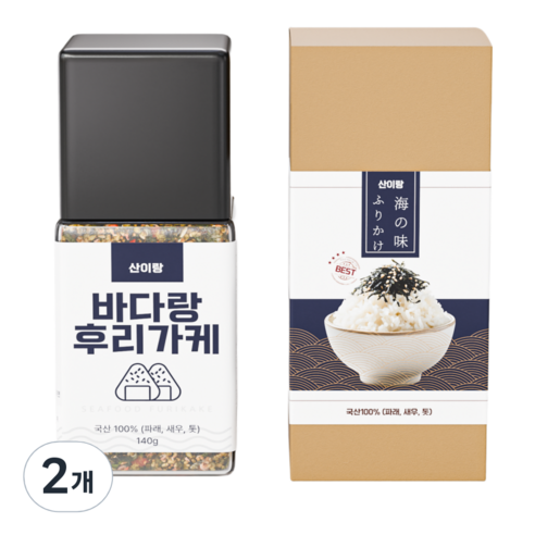 [오차즈케 김가루] 산이랑 바다랑 후리가케, 2개, 140g