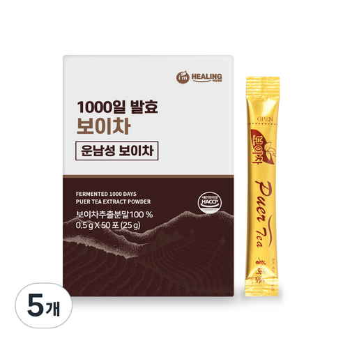 아임힐링 운남성 보이차 스틱, 25g, 50개입, 5개
