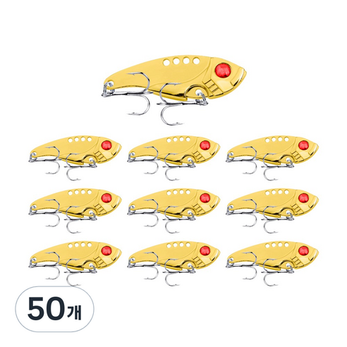 행운을파는낚시 미니 메탈바이브, 골드, 50개, 11g