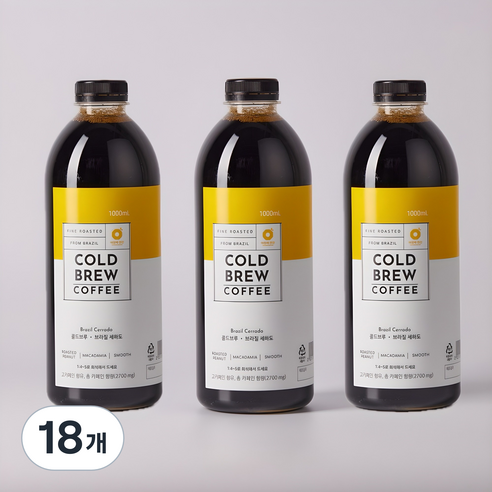 아침에한잔 세하도 더치커피 콜드브루 원액, 18개, 1개입, 1000ml