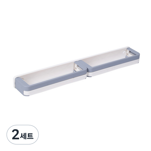 코코메이트 실내화 거치대 욕실화 걸이 슬리퍼 정리대 2단 무타공 설치, 2세트, 그레이