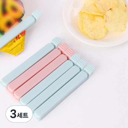 이놀 다용도 밀폐 집게 10P, 그린 [BOM919], 3세트
