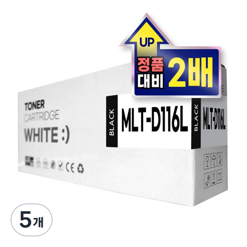 삼성 호환 토너 MLT-D116L, MLT-D116L 블랙, 5개