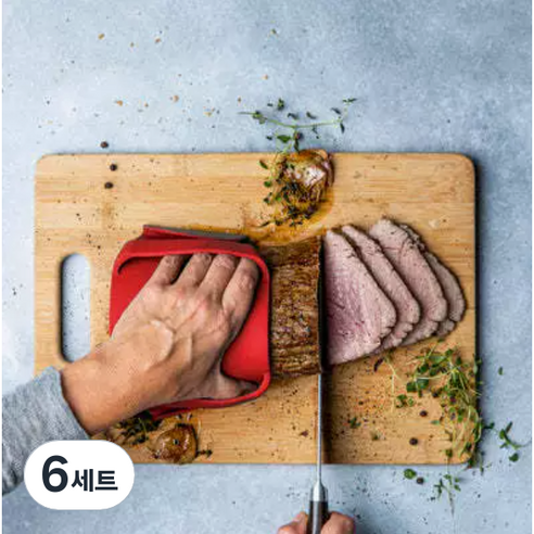 주방장갑 실리콘 냄비 손잡이 오븐 캠핑 다용도 바베큐 집게, 6세트, 블랙