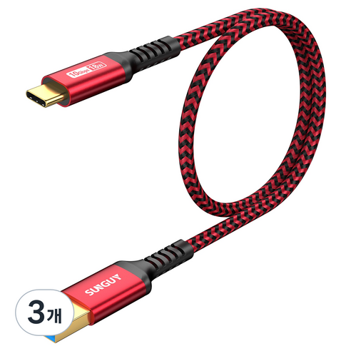 SUNGUY USB C타입 고속 충전 케이블 데이터 전송 10Gbps 18W