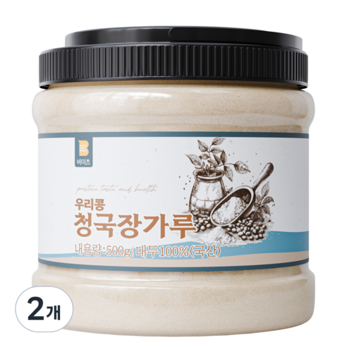 [국산 100%] 비이츠 우리콩 청국장가루, 2개, 300g