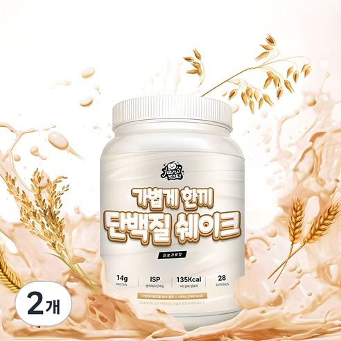 자니웨이 가볍게한끼 식사대용 단백질 쉐이크 곡물 미숫가루맛, 2개, 1000g