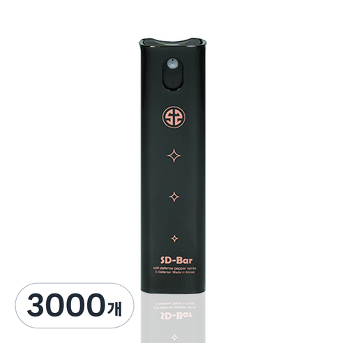 2025년형 에스디펜스 롤 타입 호신용 스프레이 SD-Bar 블랙, 3000개