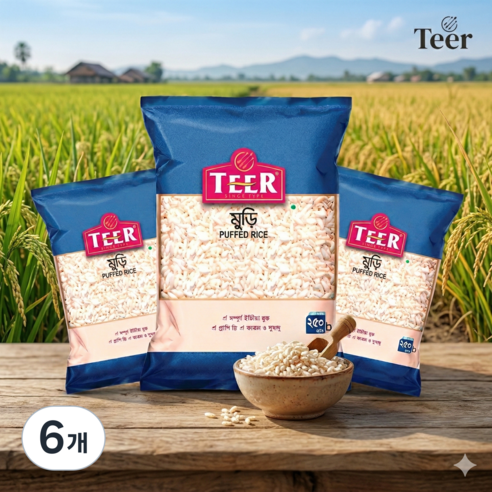 PUFFED RICE 퍼피드 라이스 쌀과자 쌀뻥튀기 간식 250g 방글라데시