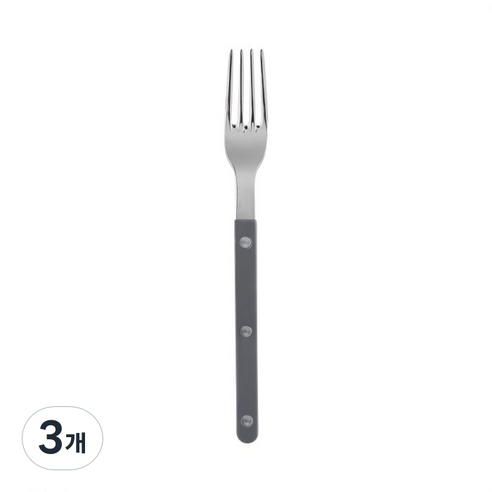 사브르 비스트로 샤이니 식기 커트러리 디너포크, 그레이, 3개