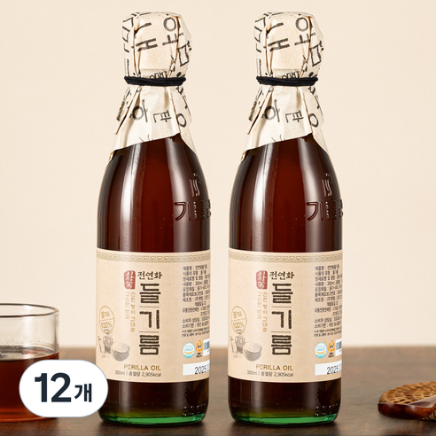 시장쏙 전연화 들기름, 350ml, 12개