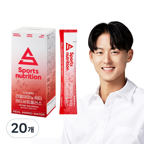 코오롱제약 리얼아미노워터 레드비트플러스 10포, 10g, 20개