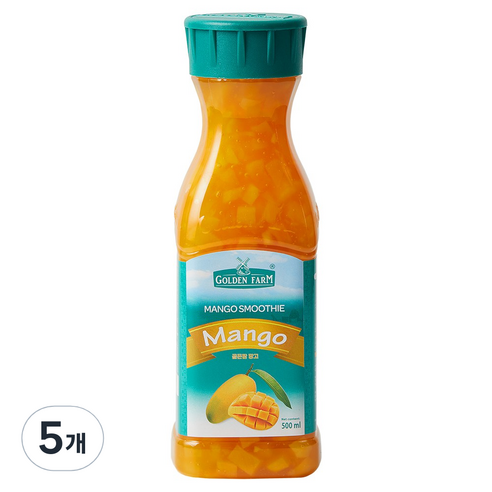 골든팜 망고 과일청, 500ml, 5개